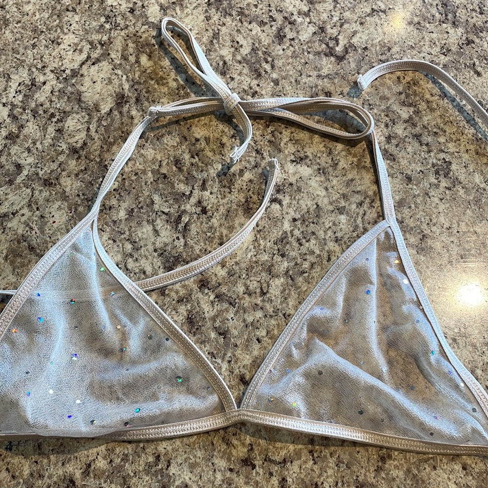 GLITTER SEE THRU BRA - Picture 4 of 4
